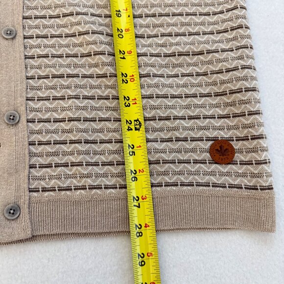 NWT Buffalo David Bitton Mens Wrenley Short Sleeve Light Brown Knit Shirt Size M - Picture 10 of 10